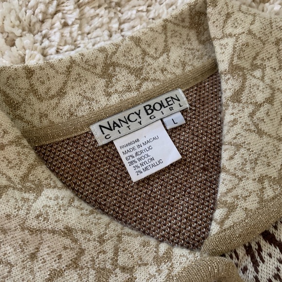 Vintage sparkle button up sweater - Picture 5 of 7